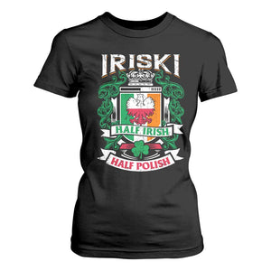 Iriski Half Irish Half Polish T Shirt For Women Polish St Patricks Day Eagle TS11 Black Print Your Wear