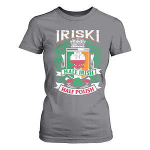 Iriski Half Irish Half Polish T Shirt For Women Polish St Patricks Day Eagle TS11 Charcoal Print Your Wear