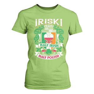 Iriski Half Irish Half Polish T Shirt For Women Polish St Patricks Day Eagle TS11 Lime Print Your Wear