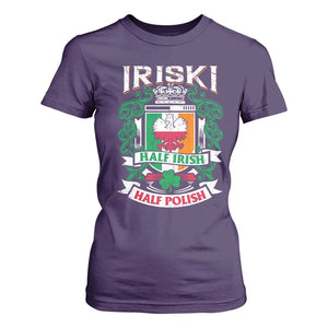 Iriski Half Irish Half Polish T Shirt For Women Polish St Patricks Day Eagle TS11 Purple Print Your Wear