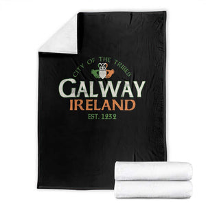 Claddagh Galway Ireland Throw Blanket City Of The Tribes Est 1232 TS11 Black Print Your Wear