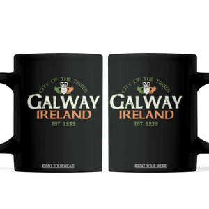 Claddagh Galway Ireland Coffee Mug City Of The Tribes Est 1232 TS11 Black Print Your Wear