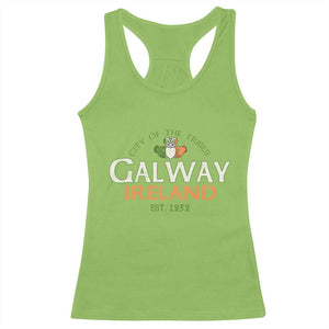 Claddagh Galway Ireland Racerback Tank Top City Of The Tribes Est 1232 TS11 Lime Print Your Wear