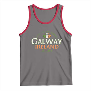 Claddagh Galway Ireland Tank Top City Of The Tribes Est 1232 TS11 Deep Heather Red Print Your Wear