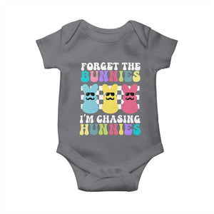 Funny Easter Forget The Bunnies I Am Chasing Hunnies Baby Onesie TS11 Charcoal Print Your Wear