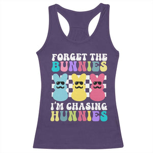Funny Easter Forget The Bunnies I Am Chasing Hunnies Racerback Tank Top TS11 Purple Print Your Wear