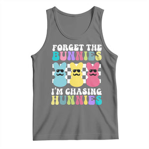 Funny Easter Forget The Bunnies I Am Chasing Hunnies Tank Top TS11 Black Heather Print Your Wear
