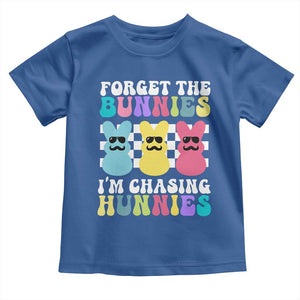 Funny Easter Forget The Bunnies I Am Chasing Hunnies Toddler T Shirt TS11 Royal Blue Print Your Wear