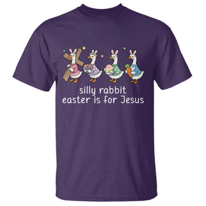 Funny Easter Day Silly Goose T Shirt Silly Rabbit Easter Is For Jesus TS11 Purple Print Your Wear