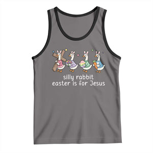 Funny Easter Day Silly Goose Tank Top Silly Rabbit Easter Is For Jesus TS11 Deep Heather Black Print Your Wear