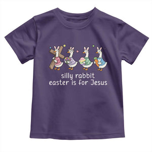 Funny Easter Day Silly Goose Toddler T Shirt Silly Rabbit Easter Is For Jesus TS11 Purple Print Your Wear