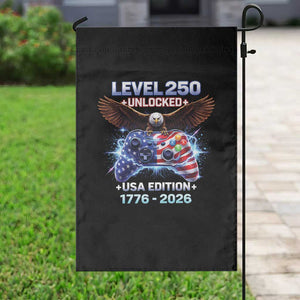 USA 250th Anniversary Gamer Garden Flag Level 250 USA Edition 1776 2026 Bald Eagle TS11 Print Your Wear
