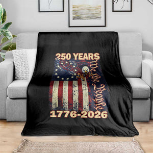 250th Anniversary USA Patriotic Throw Blanket 250 Years We The People Vintage Bald Eagle TS11 Print Your Wear