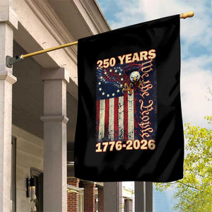 250th Anniversary USA Patriotic Garden Flag 250 Years We The People Vintage Bald Eagle TS11 Print Your Wear