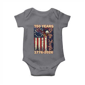 250th Anniversary USA Patriotic Baby Onesie 250 Years We The People Vintage Bald Eagle TS11 Charcoal Print Your Wear
