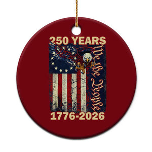250th Anniversary USA Patriotic Ceramic Ornament 250 Years We The People Vintage Bald Eagle TS11 1pc Red Print Your Wear