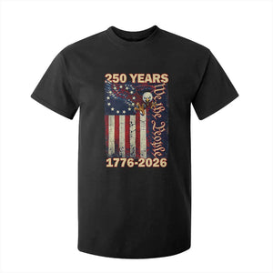250th Anniversary USA Patriotic T Shirt For Kid 250 Years We The People Vintage Bald Eagle TS11 Black Print Your Wear