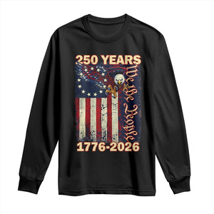 250th Anniversary USA Patriotic Long Sleeve Shirt 250 Years We The People Vintage Bald Eagle TS11 Black Print Your Wear