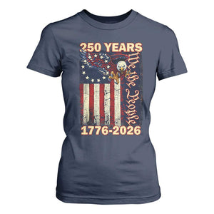 250th Anniversary USA Patriotic T Shirt For Women 250 Years We The People Vintage Bald Eagle TS11 Navy Print Your Wear