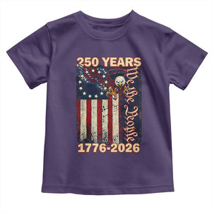 250th Anniversary USA Patriotic Toddler T Shirt 250 Years We The People Vintage Bald Eagle TS11 Purple Print Your Wear