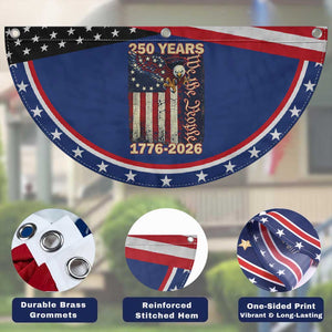 250th Anniversary USA Patriotic Fan Flag 250 Years We The People Vintage Bald Eagle
