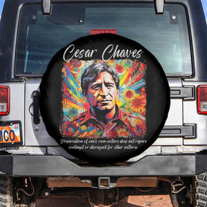 Cesar Chavez Spare Tire Cover Preservation Of Ones Own Culture Does Not Require Contempt TS11 No hole Black Print Your Wear