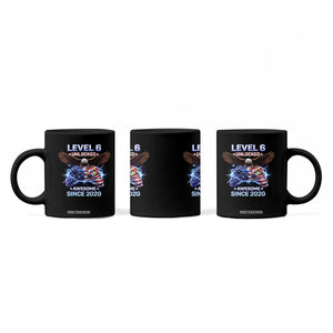 Funny 6th Birthday Coffee Mug Level 6 Unlocked Awesome Since 2020 USA Gamer TS11 Print Your Wear