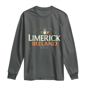Limerick Ireland Long Sleeve Shirt City Of The Culture Est 812 AD TS11 Dark Heather Print Your Wear