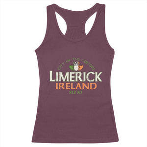 Limerick Ireland Racerback Tank Top City Of The Culture Est 812 AD TS11 Maroon Print Your Wear