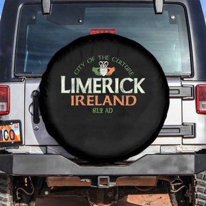 Limerick Ireland Spare Tire Cover City Of The Culture Est 812 AD TS11 No hole Black Print Your Wear