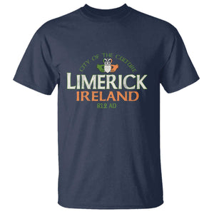 Limerick Ireland T Shirt City Of The Culture Est 812 AD TS11 Navy Print Your Wear