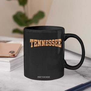 Tennessee Fan Coffee Mug Orange Retro Checkered Varsity TN State TS11 Print Your Wear