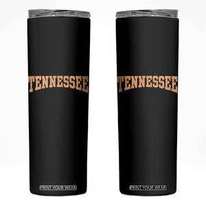 Tennessee Fan Skinny Tumbler Orange Retro Checkered Varsity TN State TS11 Black Print Your Wear