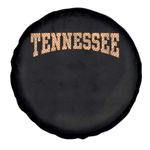 Tennessee Fan Spare Tire Cover Orange Retro Checkered Varsity TN State TS11 Print Your Wear