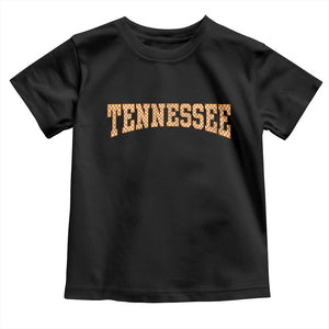 Tennessee Fan Toddler T Shirt Orange Retro Checkered Varsity TN State TS11 Black Print Your Wear