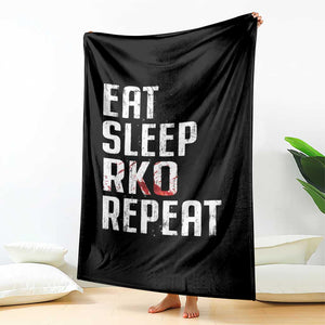 Eat Sleep RKO Repeat Throw Blanket Blood Stained TS11 Print Your Wear