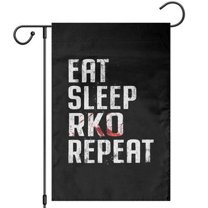 Eat Sleep RKO Repeat Garden Flag Blood Stained TS11 Black Print Your Wear