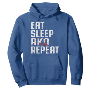 Eat Sleep RKO Repeat Hoodie Blood Stained TS11 Royal Blue Print Your Wear