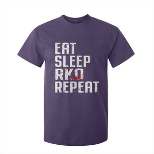 Eat Sleep RKO Repeat T Shirt For Kid Blood Stained TS11 Purple Print Your Wear