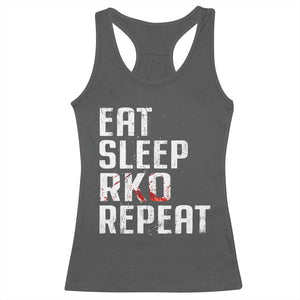 Eat Sleep RKO Repeat Racerback Tank Top Blood Stained TS11 Dark Heather Print Your Wear