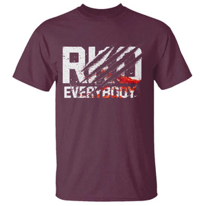 RKO Everybody T Shirt Grunge Blood Stained Scratch Mark TS11 Maroon Print Your Wear
