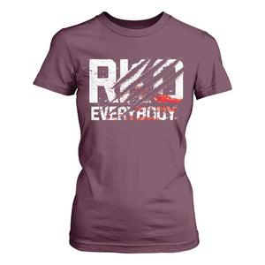 RKO Everybody T Shirt For Women - Grunge Blood Stained Scratch Mark TS11 Maroon Print Your Wear