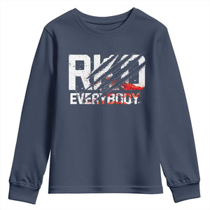 RKO Everybody Youth Sweatshirt Grunge Blood Stained Scratch Mark TS11 Navy Print Your Wear