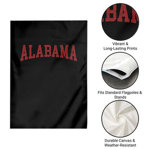 Alabama Fan Garden Flag Red Bold Sport State Letters Game Day TS11 Print Your Wear