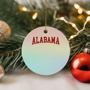 Alabama Fan Ceramic Ornament Red Bold Sport State Letters Game Day TS11 1pc Pastel Print Your Wear