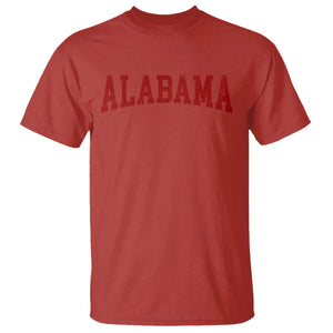 Alabama Fan T Shirt Red Bold Sport State Letters Game Day TS11 Red Print Your Wear