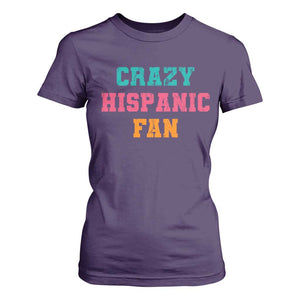 Crazy Hispanic Fan T Shirt For Women Funny Latino Basketball Quote TS11 Purple Print Your Wear
