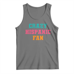 Crazy Hispanic Fan Tank Top Funny Latino Basketball Quote TS11 Black Heather Print Your Wear
