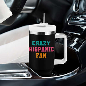 Crazy Hispanic Fan Tumbler With Handle Funny Latino Basketball Quote TS11 Print Your Wear