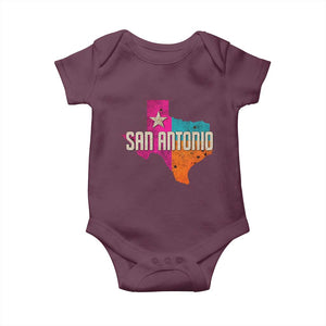 San Antonio Texas TX Fiesta Sports For Latino Fans Baby Onesie TS11 Maroon Print Your Wear